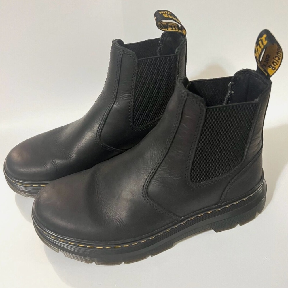 Dr. Doc Martens Embury Black Chelsea Slip On Boot Womens Size 6